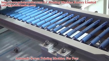 Automatic screen printing machine for pens