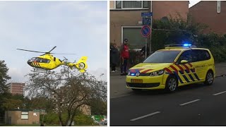 18-801 met spoed naar dodelijke woningbrand Cremerstraat Papendrecht + opstijgen lfl 2