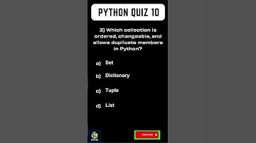 Python Quiz 10 | Learn Python Coding for Interviews or Work | Basics