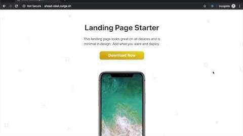 Building a landing page with GatsbyJS