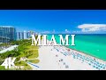 Flying over miami 4k u relaxing music along with beautiful natures  4k