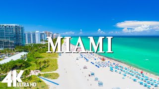 FLYING OVER MIAMI (4K UHD) - Relaxing Music Along With Beautiful Nature Videos - 4K Video HD