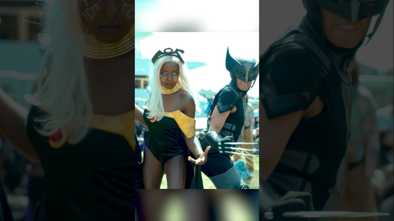 Storm & Wolverine Are ALWAYS A Winning Combo ⚡💥 XMEN COSPLAY #shorts