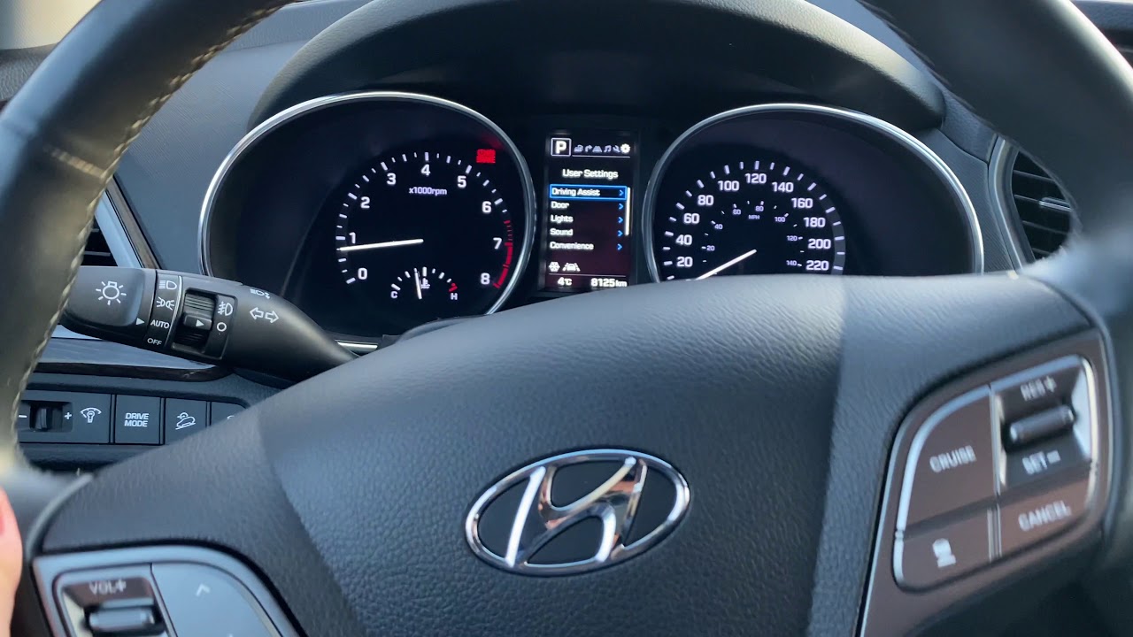 Hyundai SantaFe Sport Instrument Cluster Review YouTube