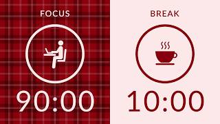 90/10 Pomodoro Timer with Brown Noise 🎧 8-Hour Study with Me for Deep Focus & ADHD ✨