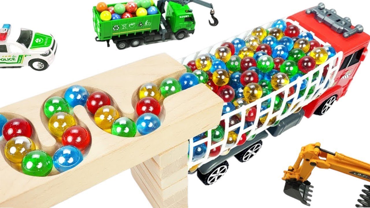 Marble Run Race ☆ High-Speed Trucks on HABA Slope | Full Compilation