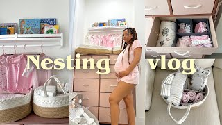Nest with me for baby 🌷 Organizing and newborn prep at 35 weeks pregnant