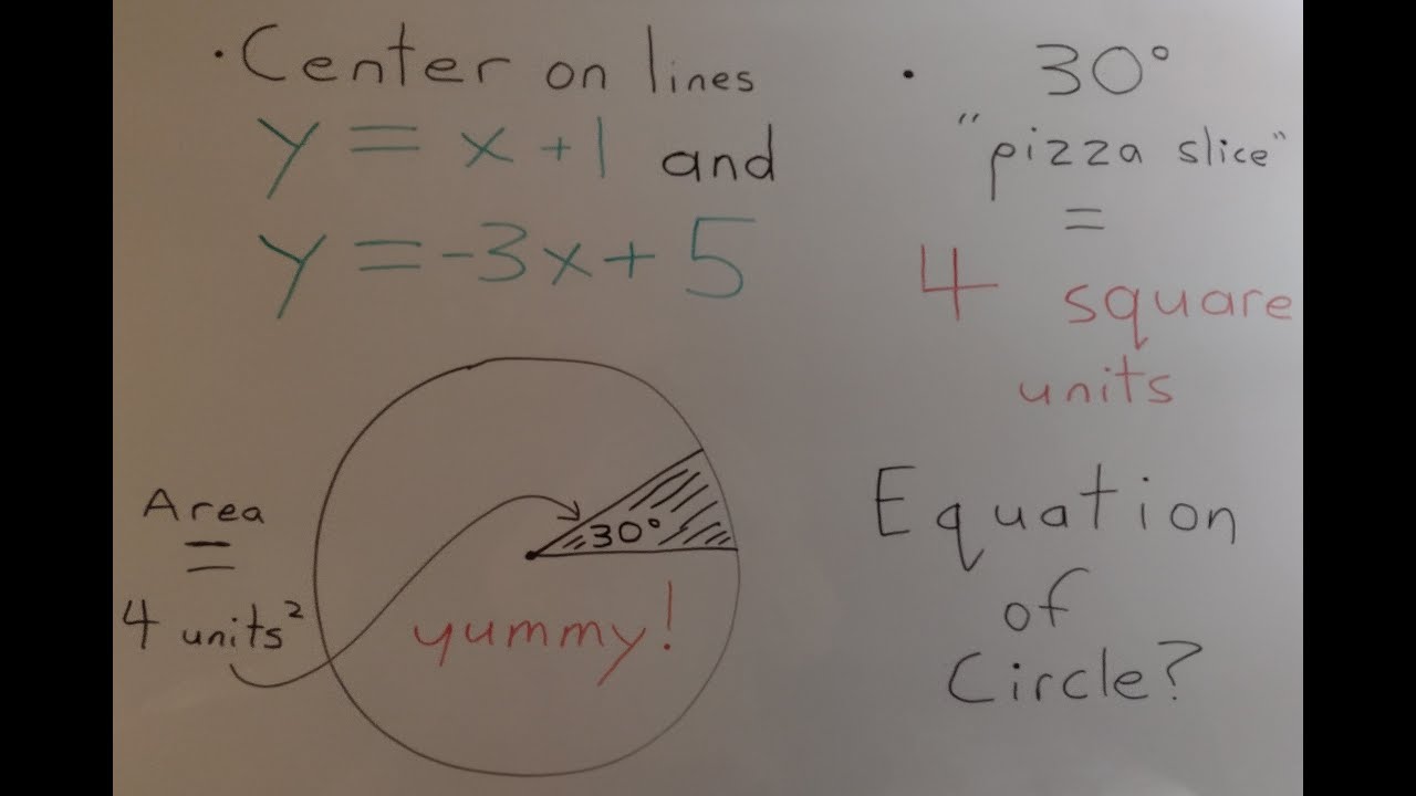 Solving an Equation of a Circle Problem - YouTube