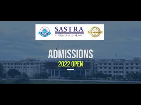 SASTRA University | Admissions 2022 Open | Apply UG & PG