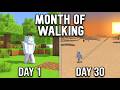 Minecraft But I Walk 2000 Blocks every day for a Month!