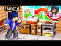 I'm TINY And He's SUPER HUNGRY In Minecraft!