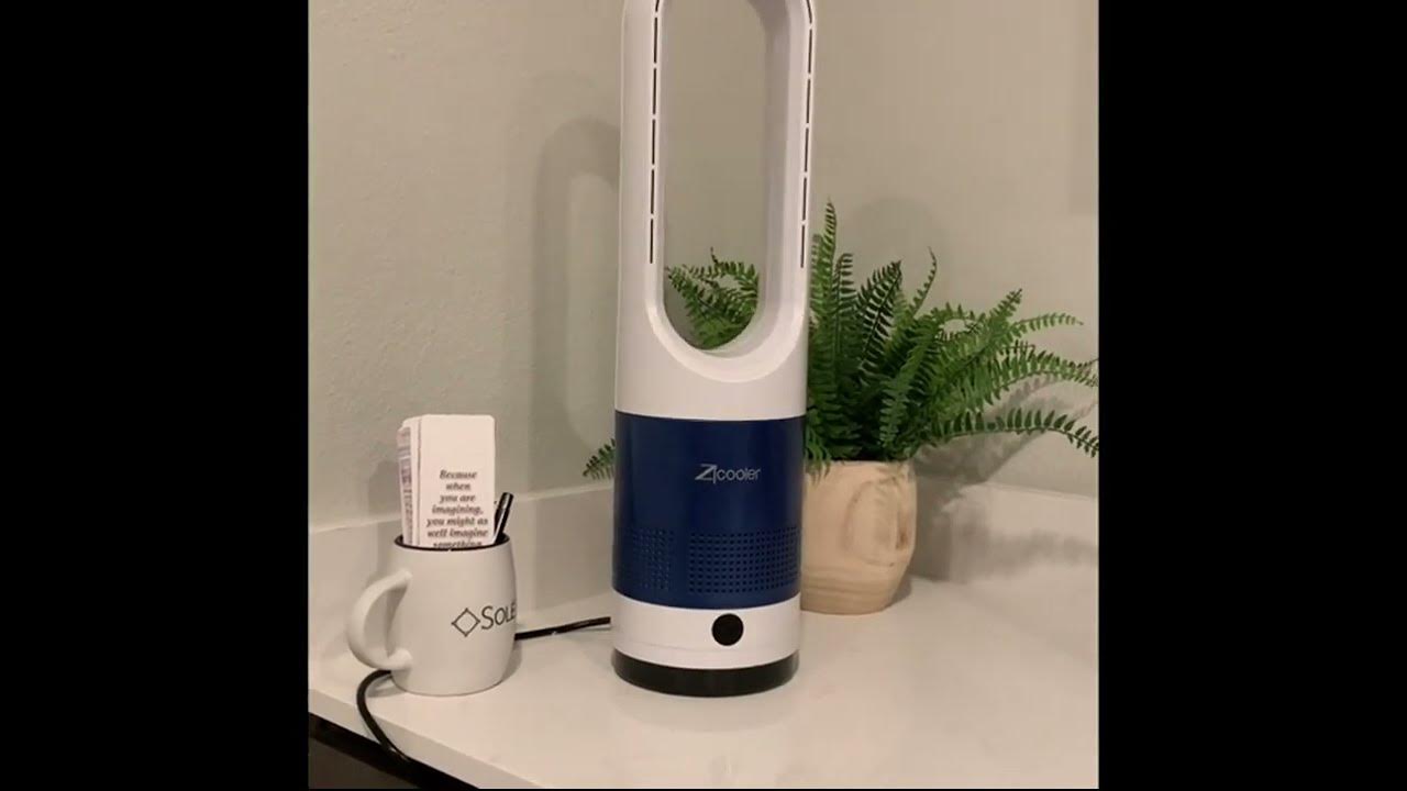 Review zicooler bladeless fan 22 tower fan with remote 8 speeds