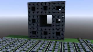 Menger Sponge 5th iteration minecraft