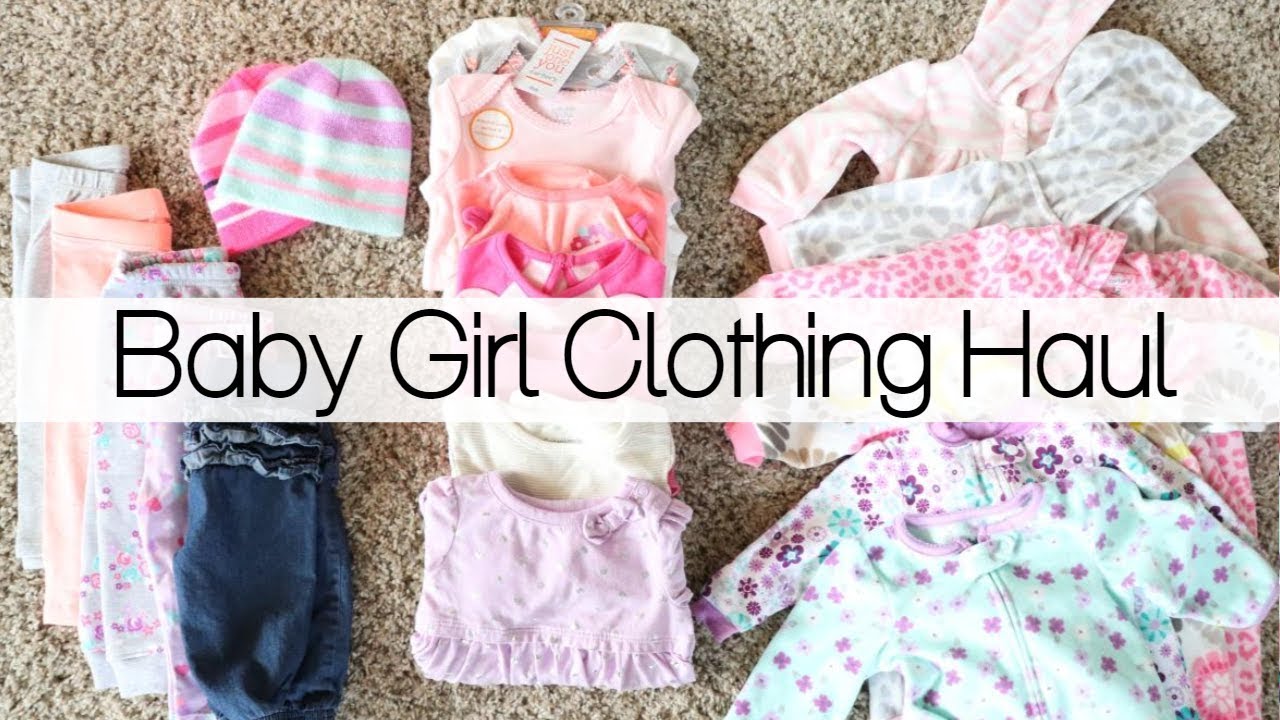 HUGE BABY GIRL CLOTHING HAUL 2018 EMILY CARMONA YouTube