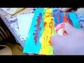 DIY Colorful Abstract / Acrylic Paint / Palette Knife / **Detailed**