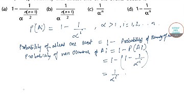 PROBABILITY OBJECTIVE QUESTIONS ONLINE LECTURES, STUDY MATERIAL,YEAR SOLVE,COMPLETE SOLUTION
