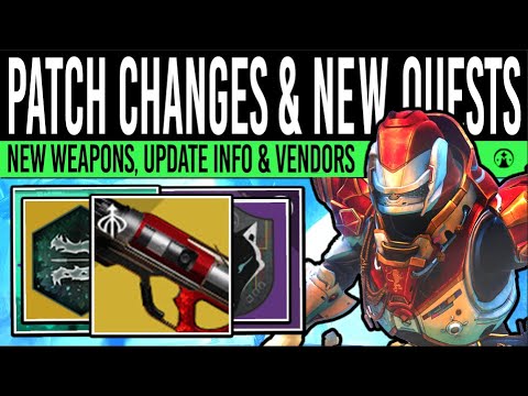 Destiny 2: NEW ARCHIE QUEST & PATCH CHANGES! Eververse, New Weapons, Vendors, Exotics (23rd April)