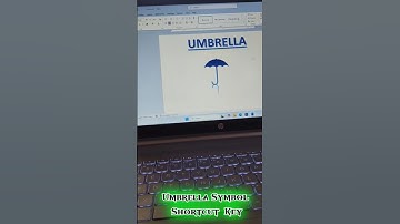 Umbrella Symbol Shortcut Key in Ms Word 💻☂️