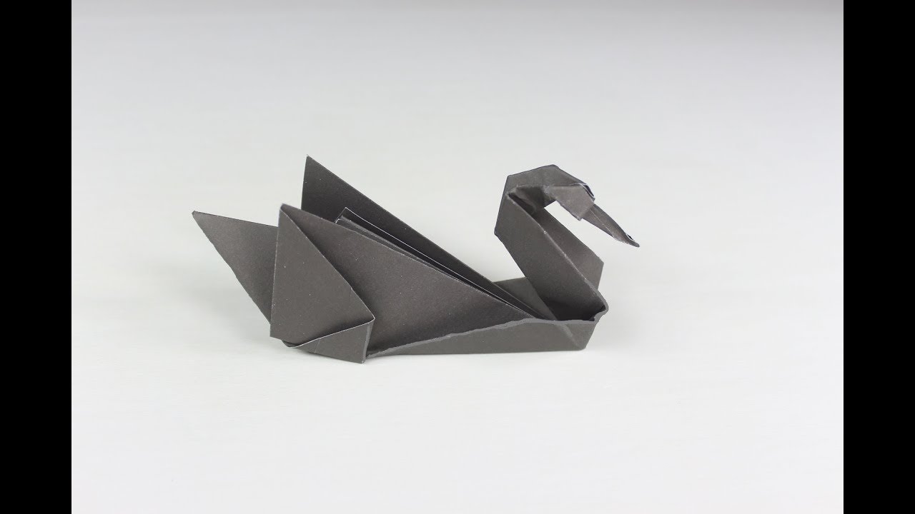 Origami Black Swan How to Make an Origami Black Swan Paper Swan Easy