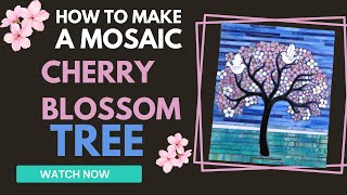 Making A Mosaic Cherry Blossom Tree With Stained Glass And Acrylic Silhouette