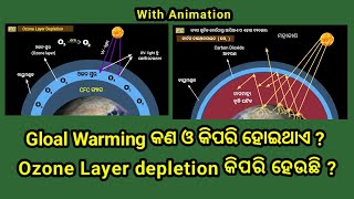 What is Global Warming in Odia | What is Ozone layer depletion in Odia with animation