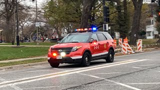Chicago Fire Dept Deputy District Chief 2-2-2 Responding and Ambulance 47 Returning