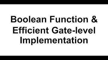 (Docceptor 디지털논리회로 3-2) Boolean function의 gate level 효율적 구현 방법