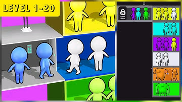 📍Satisfying Elevator Sorting Android Gameplay 🤓🤓🤓 LEVEL 1-20 | RC PLAYERZ