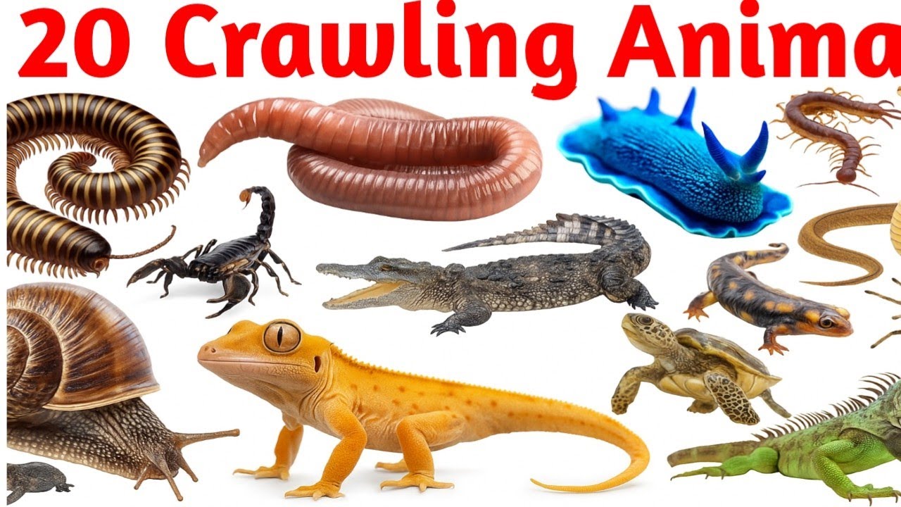 20 रेंगने वाले जानवरों के नाम | 20 Crawling Animals Names for Kids ...