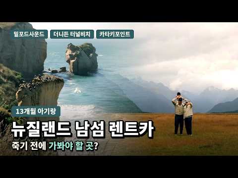 13개월 아기랑 뉴질랜드 렌트카 여행 | 밀포드사운드 유람선, 더니든 야생동물까지 브이로그