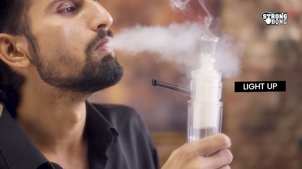 Travel Bong | Portable Smoking waterpipe with built-in Crusher