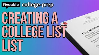 Creating a College List - Reach, Target & Safety Schools