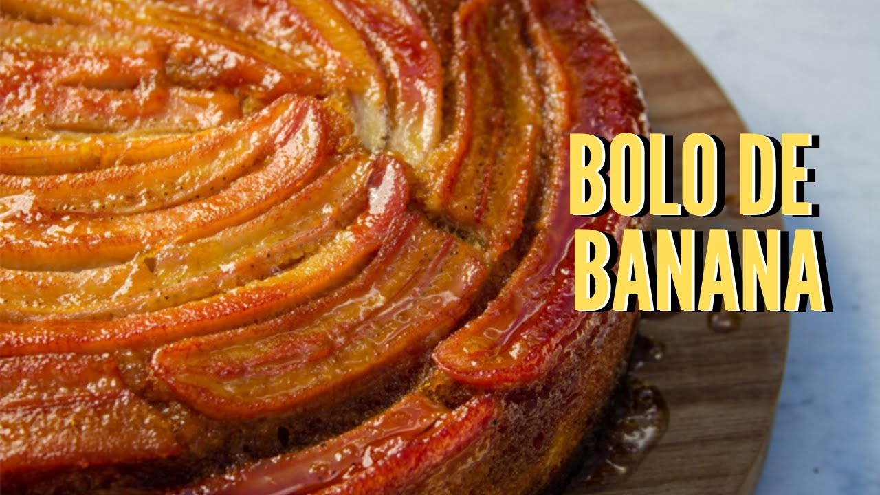 BOLO DE BANANA BANANUDO COM MUITO CARAMELO