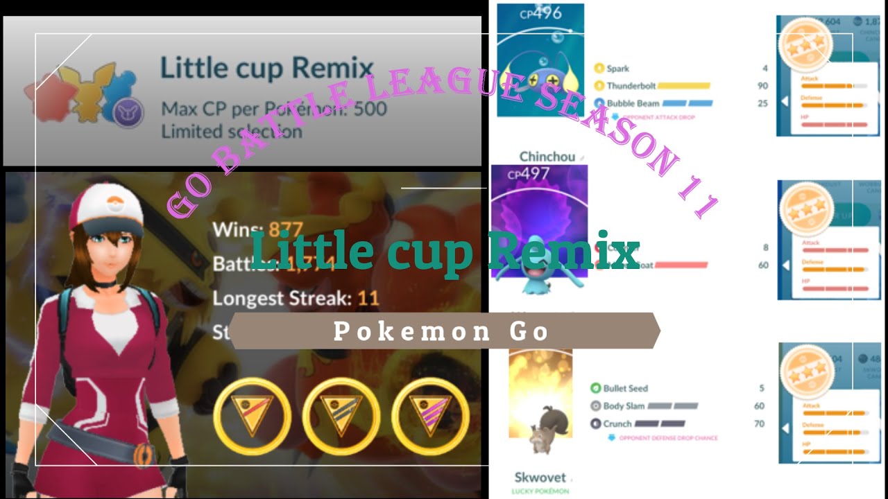 Little cup Remix #1 [Go Battle League Season 11] --- Pokemon Go ---
