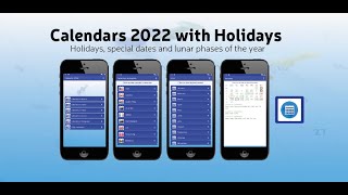 Calendars 2022 with holidays screenshot 1