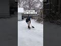Hilarious hoverboard snow plow ❄️😂                               🎥: Curtis Andrew Stang via ViralHog