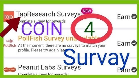 TapResearch Survays Earn 4 Coin | See Full Video