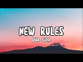 Dua lipa  new rules lyrics