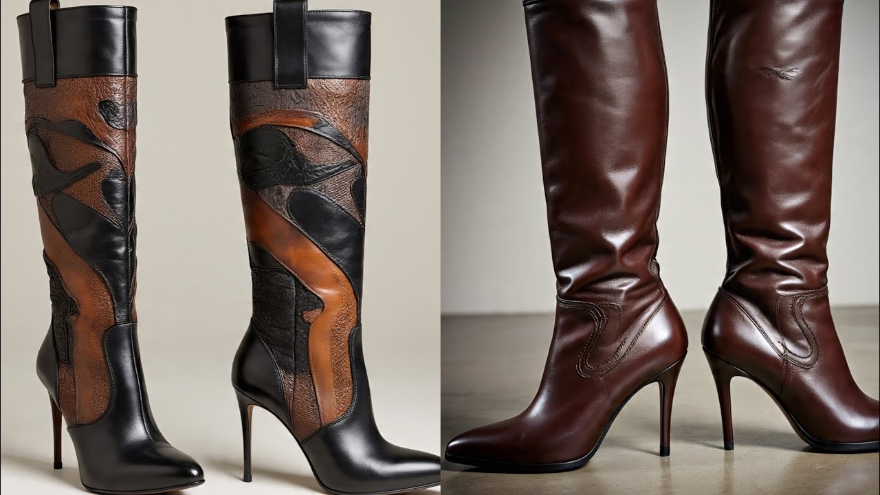 Shadow Rise – Smooth Leather Thigh-High Boots with Block Heel