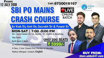 SBI PO Mains Crash Course FAQs By Amit Sir And Saurabh Sir | Call Us On 8750016167