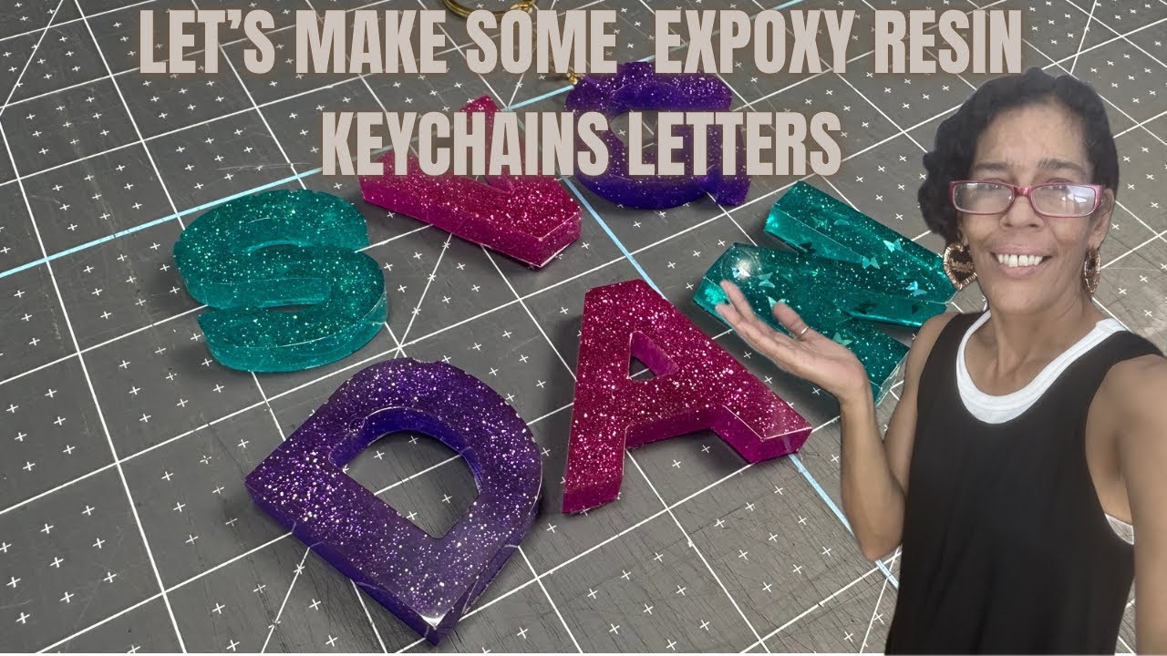 Kimi Expoxy Let’s make Expoxy Resin Keychain letter - YouTube