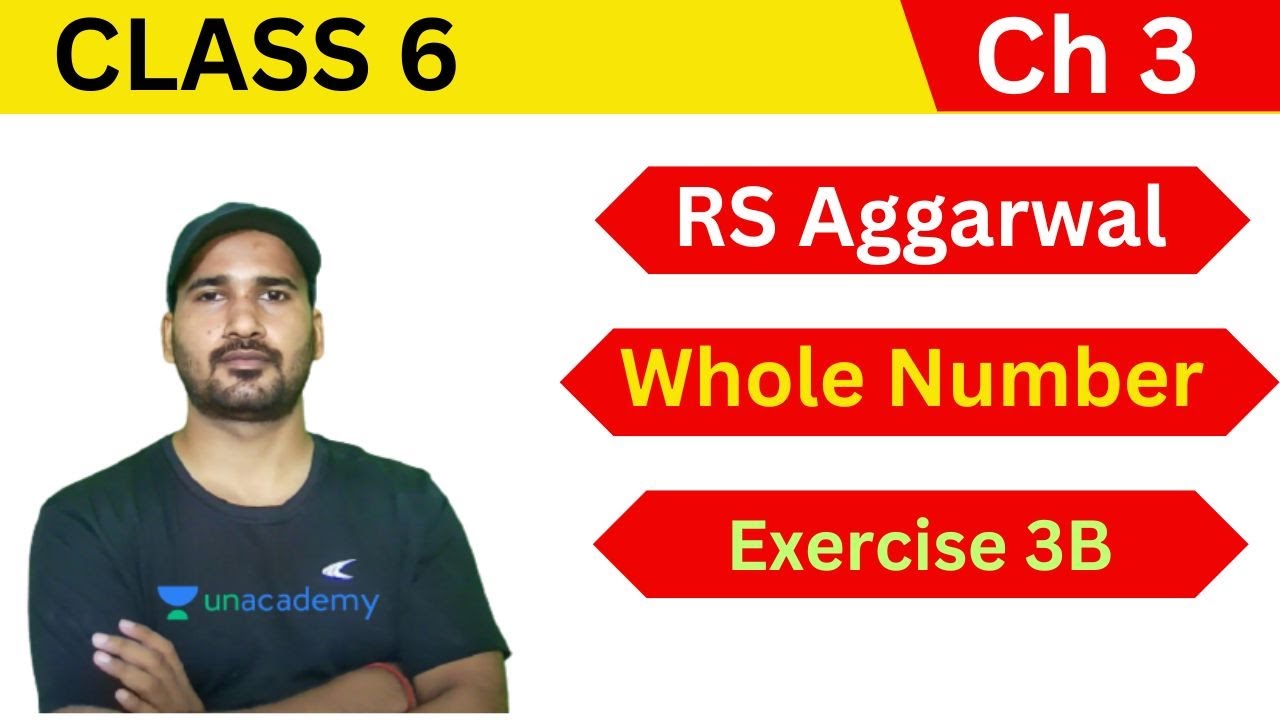 R S Aggarwal Class 6 Chapter 3 Whole Numbers Exercise 3B YouTube R s aggarwal class 6 chapter 3 whole numbers exercise 3b youtube