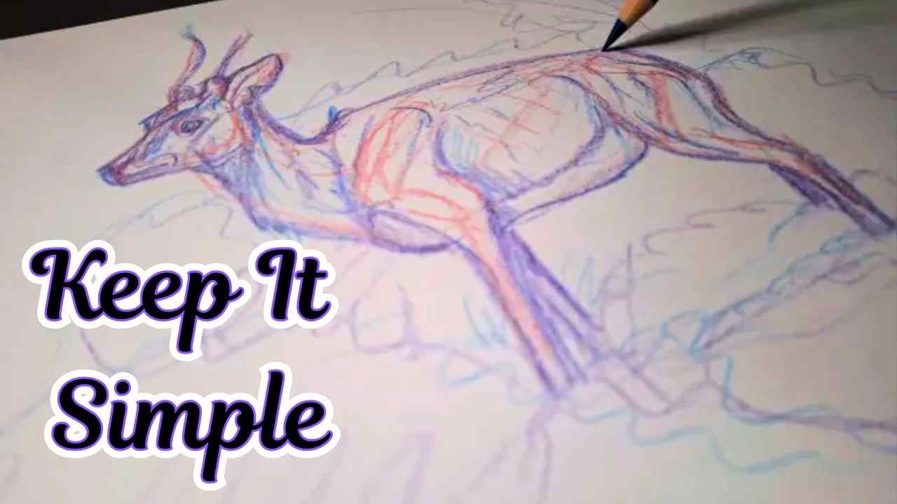 Drawing A Deer From Scratch | Simple Shapes To Realistic Sketch