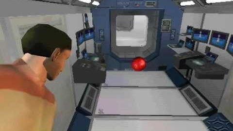 DigitalSpace: Astronaut watching PSA traverse space station (2004 project)