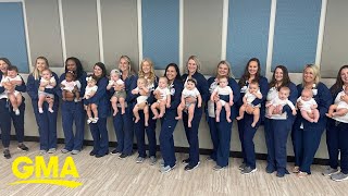 6 nurses who were pregnant at the same time host reunion with their babies