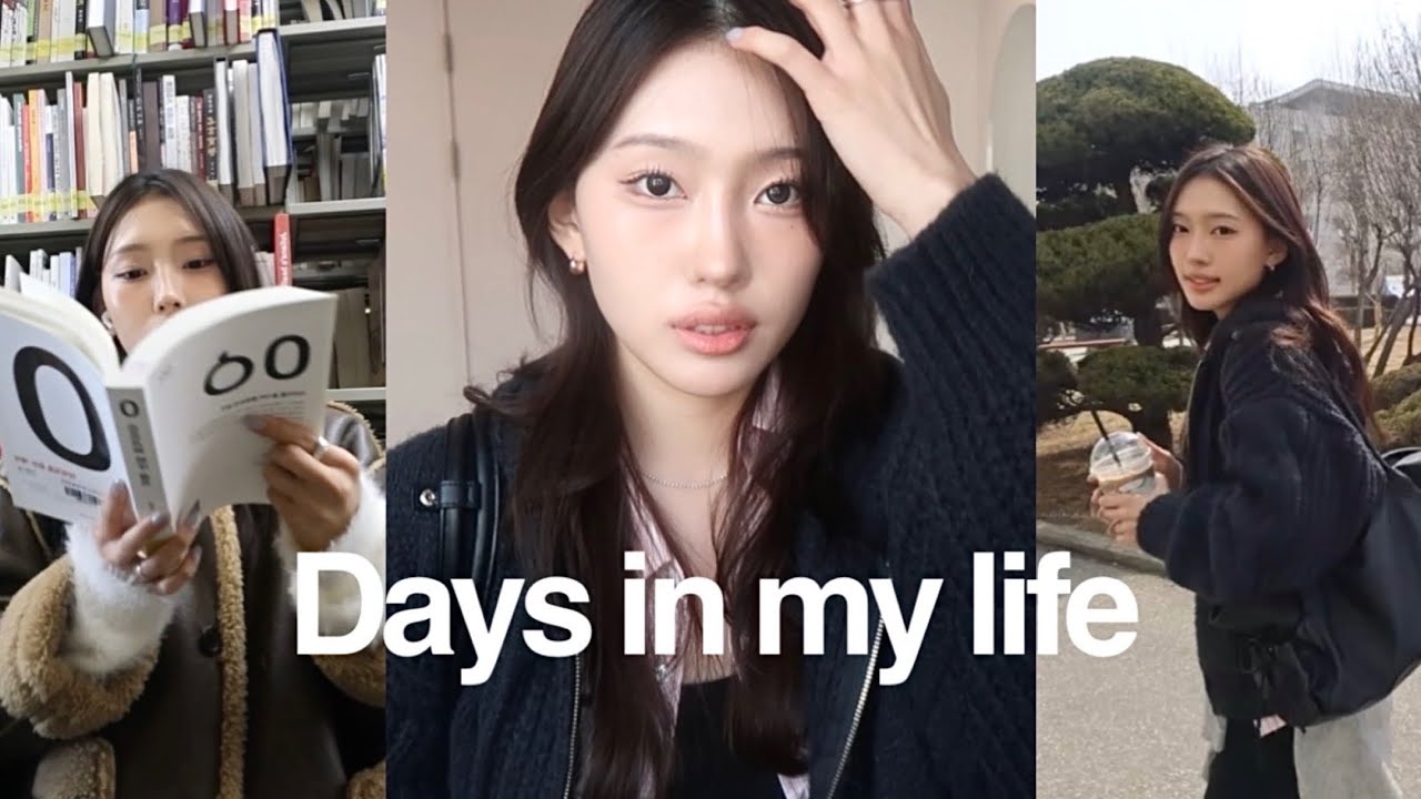 Vlog | 막학기 개강 븨로그 🏃🏻‍♀️| 20화석🪨 나가신다.. | 대학생 ootd 코디 | 혼자 수업 듣고 혼자 도서관 가고 •• | 봄 옷 택배깡 | 개강해도 집순이세요 💤