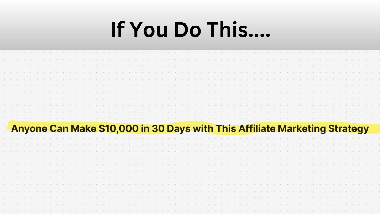 Anyone Can Make $10,000 in 30 Days with This Affiliate Marketing ...