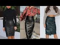 how to style leather skirts // leather skirts for women of 2022