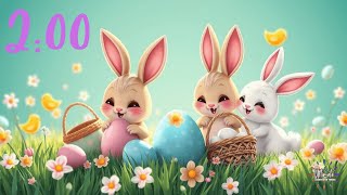 Easter Bunny Hide N Seek Countdown🌸🐣 | 2 Minute Timer with Upbeat Music