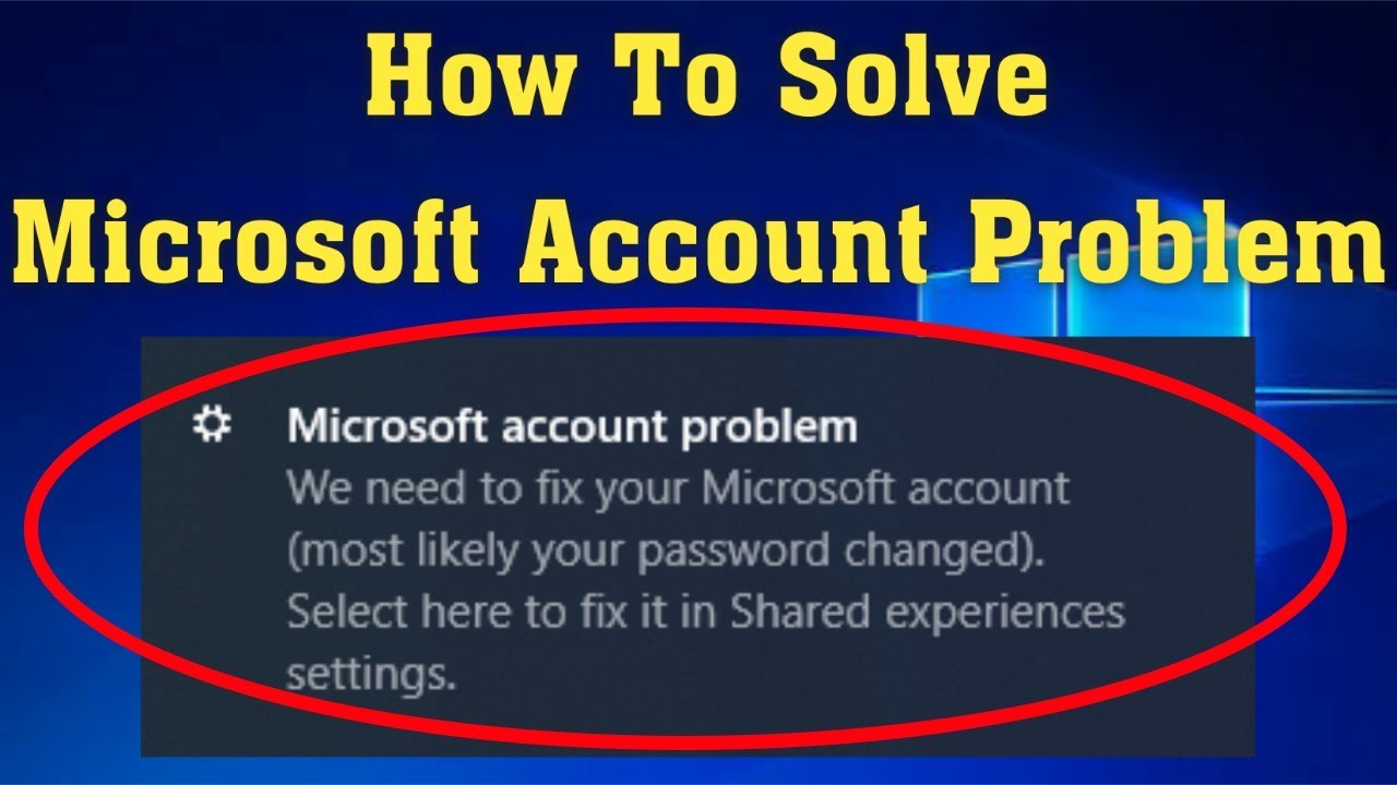 how to fix microsoft account